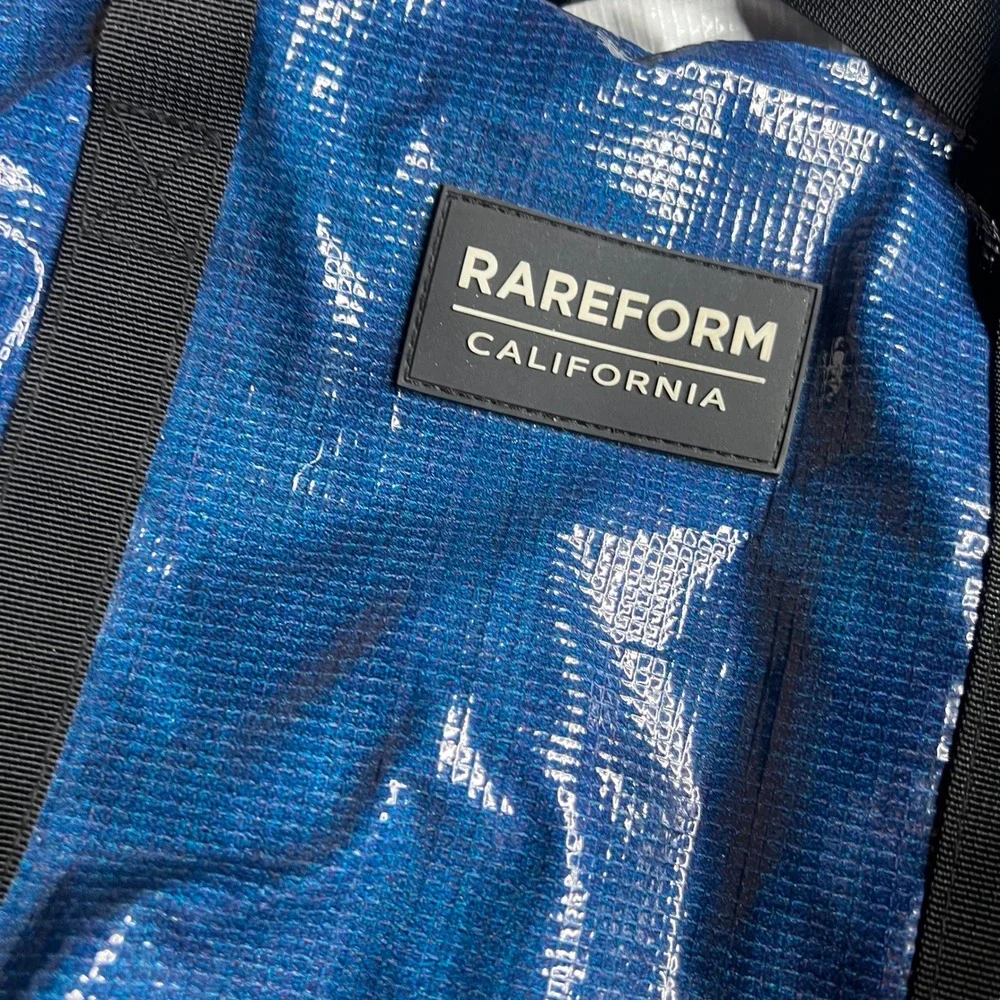 Rareform California Light Duffle Bag Repurposed Billboard Vinyl Blue White NEW